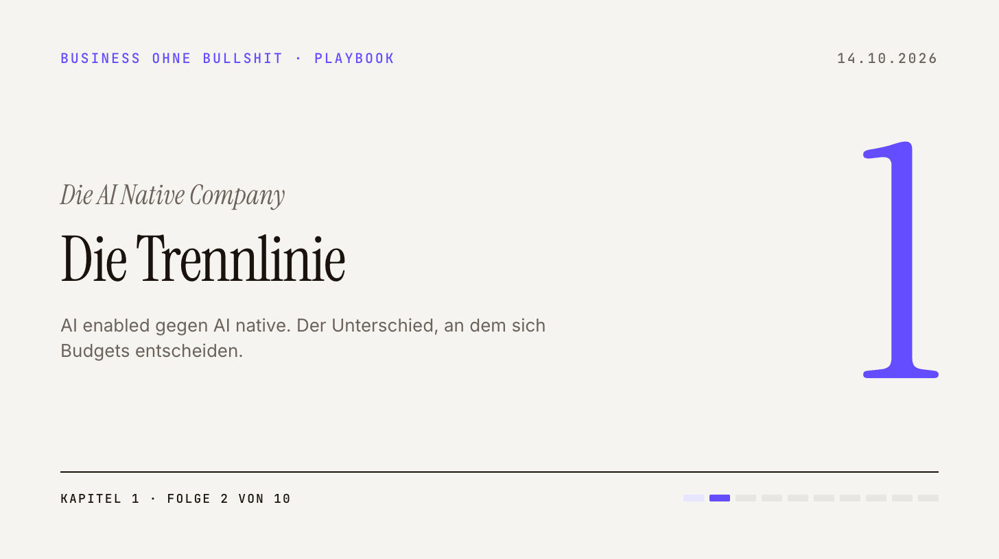 Cover: Die AI Native Company, Kapitel 1